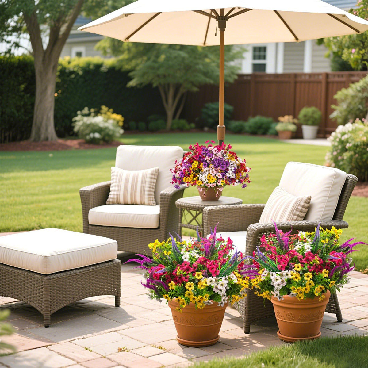 aitisor 20 packs artificial flowers outdoor uv resistant, package contents
