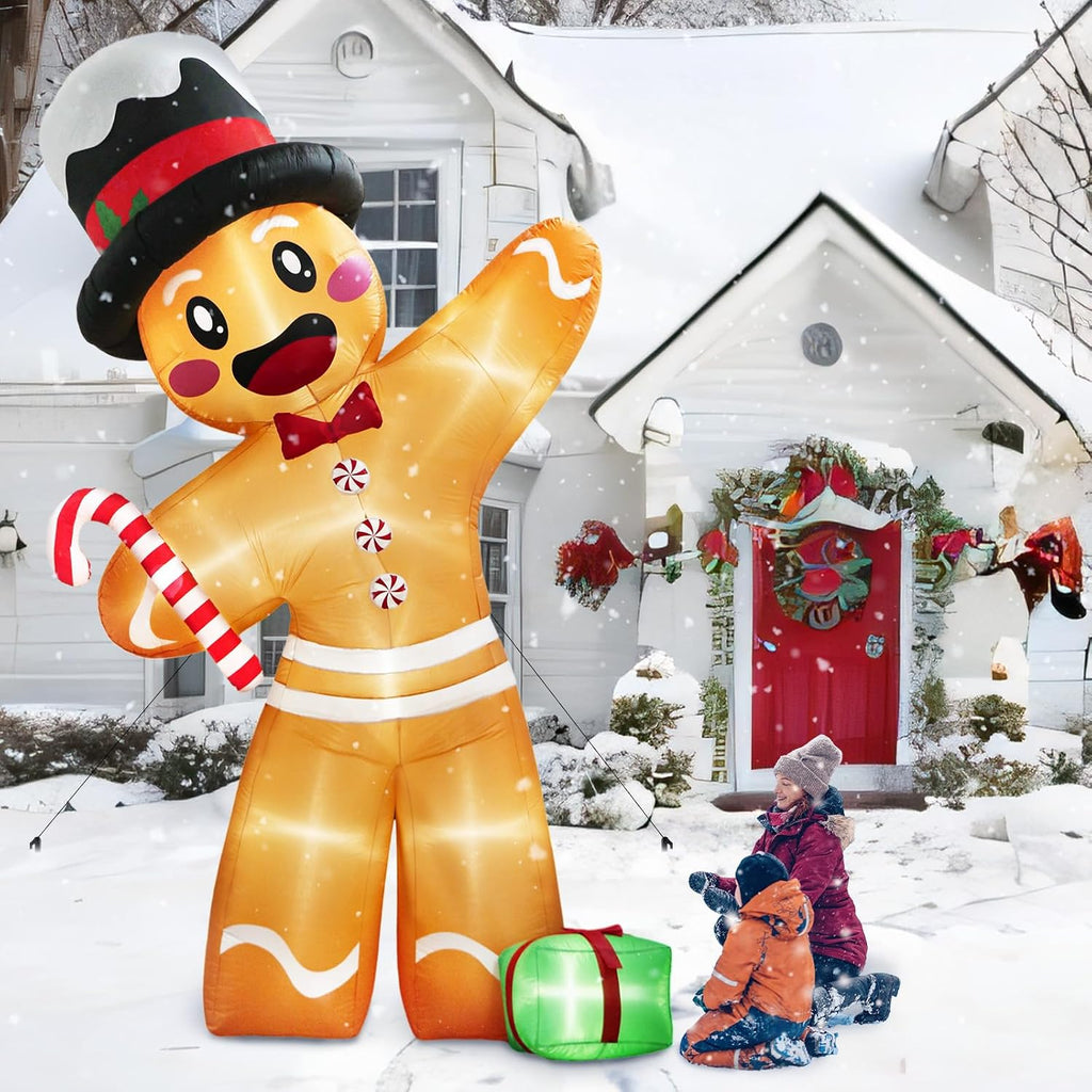 ourwarm 12ft christmas inflatables, giant gingerbread christmas decorations, package contents