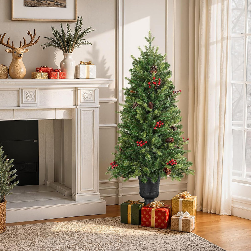 alupssuc 4ft prelit plug-in artificial christmas tree with, view 9
