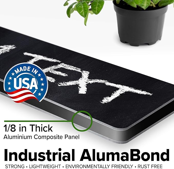 Custom Sign, Custom Street Sign, 11 Font Colors, 13 Font Styles, 4 Hole Options, 22 Sizes, 3x12 Inches, Rust Free DiBound, Fade Resistant, Made in USA by My Sign Center (Chalkboard Black)