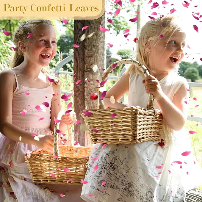20+ Cups Mix Real Rose Petals Biodegradable Wedding Confetti, 2 QT of Pink Red Flower Jasmine for Ctaft Proposal Party Decor Flower Girls, Bath salt Candle Soap Making