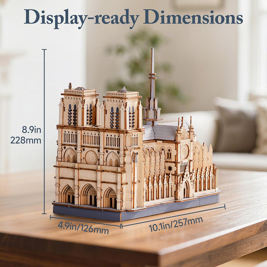robotime 3d wooden puzzles for adults, scale 1:, package contents