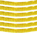 6 Pack 10 Feet Foil Fringe Garland Metallic Tinsel Streamers Banner Wall Hanging Curtain Backdrop Banner for Parade Floats, Thanksgiving, Christmas, Birthday, Halloween Party Decorations(Gold)