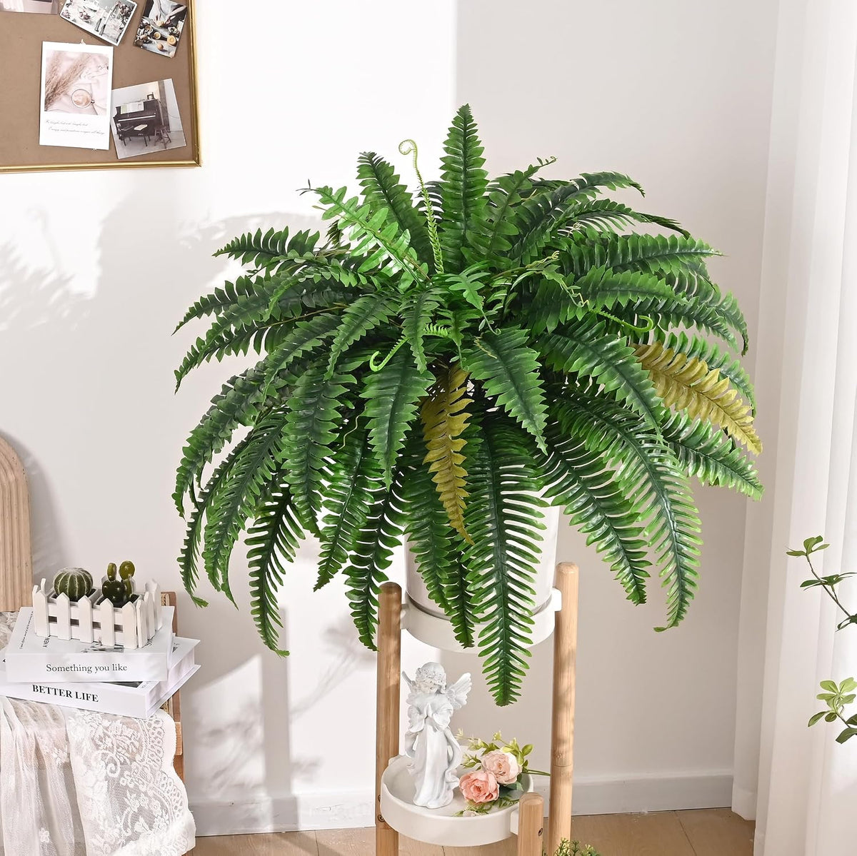 45in fake ferns- large artificial plants outdoor, uv, package contents