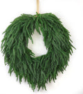 24" norfolk pine christmas wreath for front door, main product view