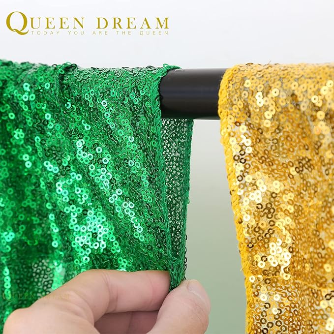 Dark Green 10ftx10ft Sequin Backdrop Curtain Glitter Christmas Background Drapes Sparkle Photography Backdrop for Party Bridal Birthday Decoration