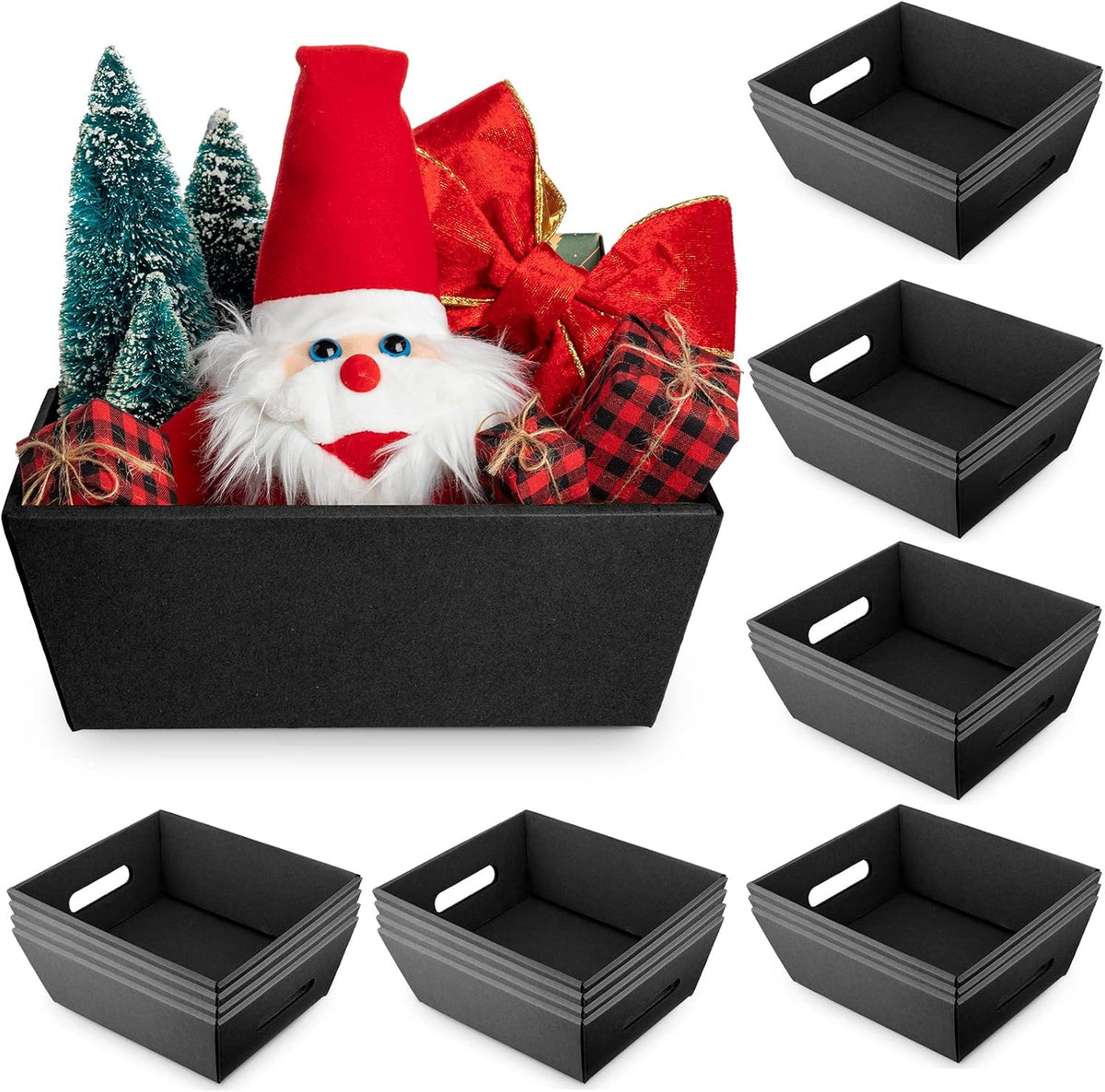 fainne 20 pcs gift baskets empty with handles shown in use