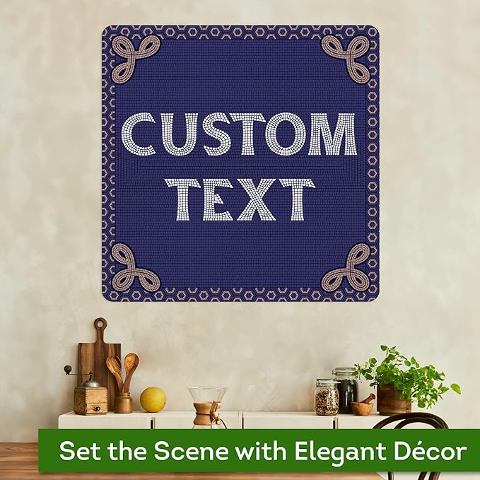 Custom Sign, Custom Street Sign, 11 Font Colors, 13 Font Styles, 4 Hole Options, 22 Sizes, 36x36 Inches, Rust Free DiBound, Fade Resistant, Made in USA by My Sign Center (Fauxsaic 1)