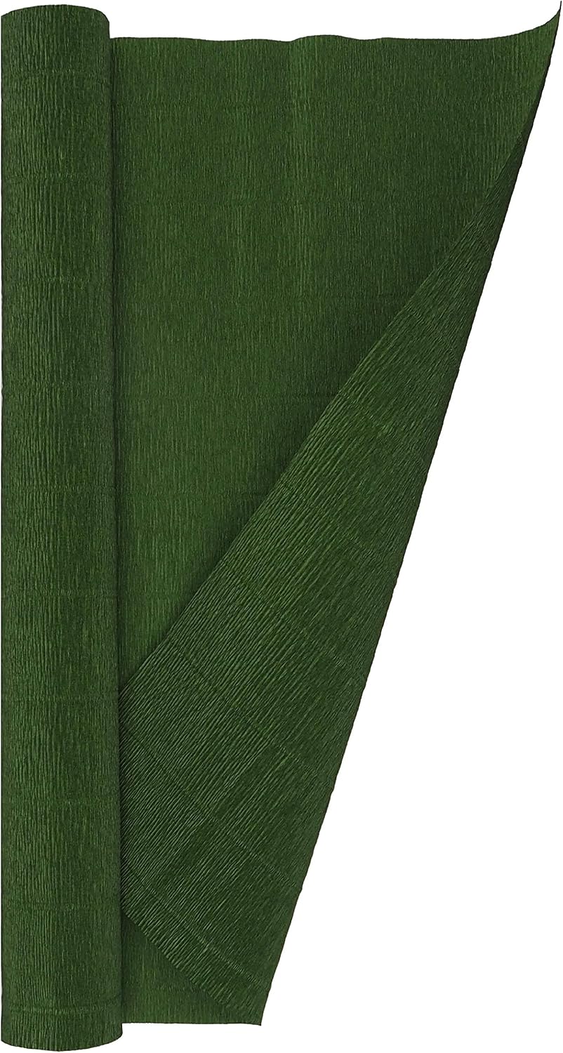 Crepe Paper Roll, Heavy Italian 180 g, 13.3 sqft, Leaf Green