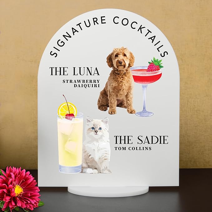Pet Signature Drink Wedding Signs