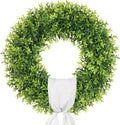 24 inch large boxwood wreath spring summer green, main product view