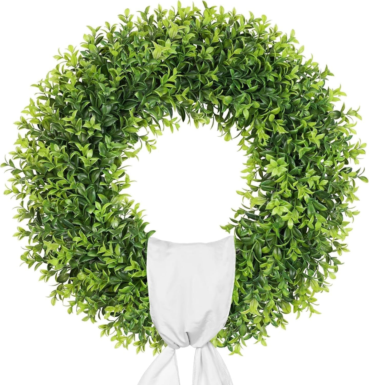 24 inch large boxwood wreath spring summer green, main product view