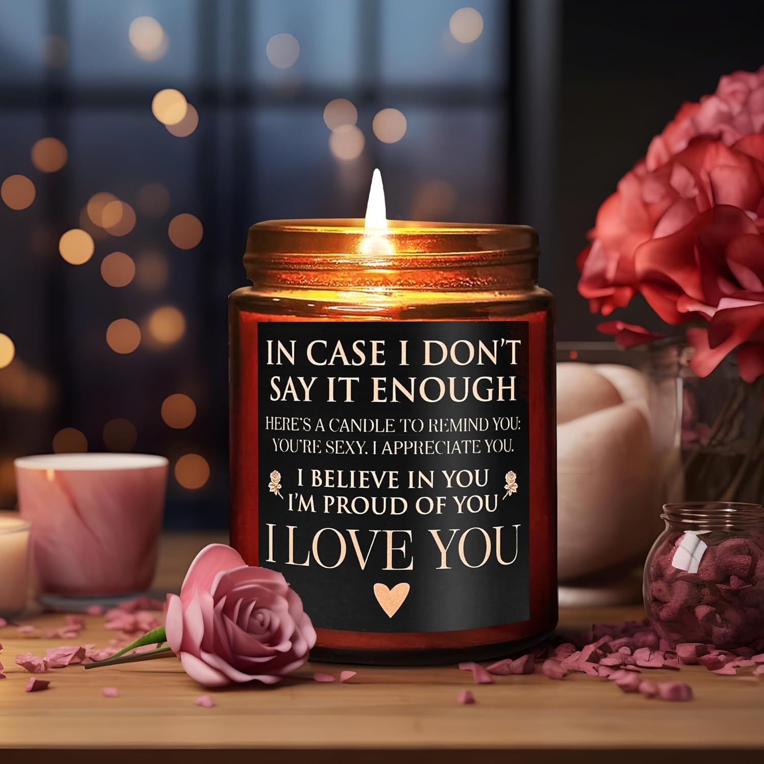 Anniversary Wedding Engagement Scented Soy Candles- Gift for Him Her Girlfriend Boyfriend - Birthday Gifts for Women Men - Mothers Day Love You Gift for Wife - Romantic Valentines for Husband