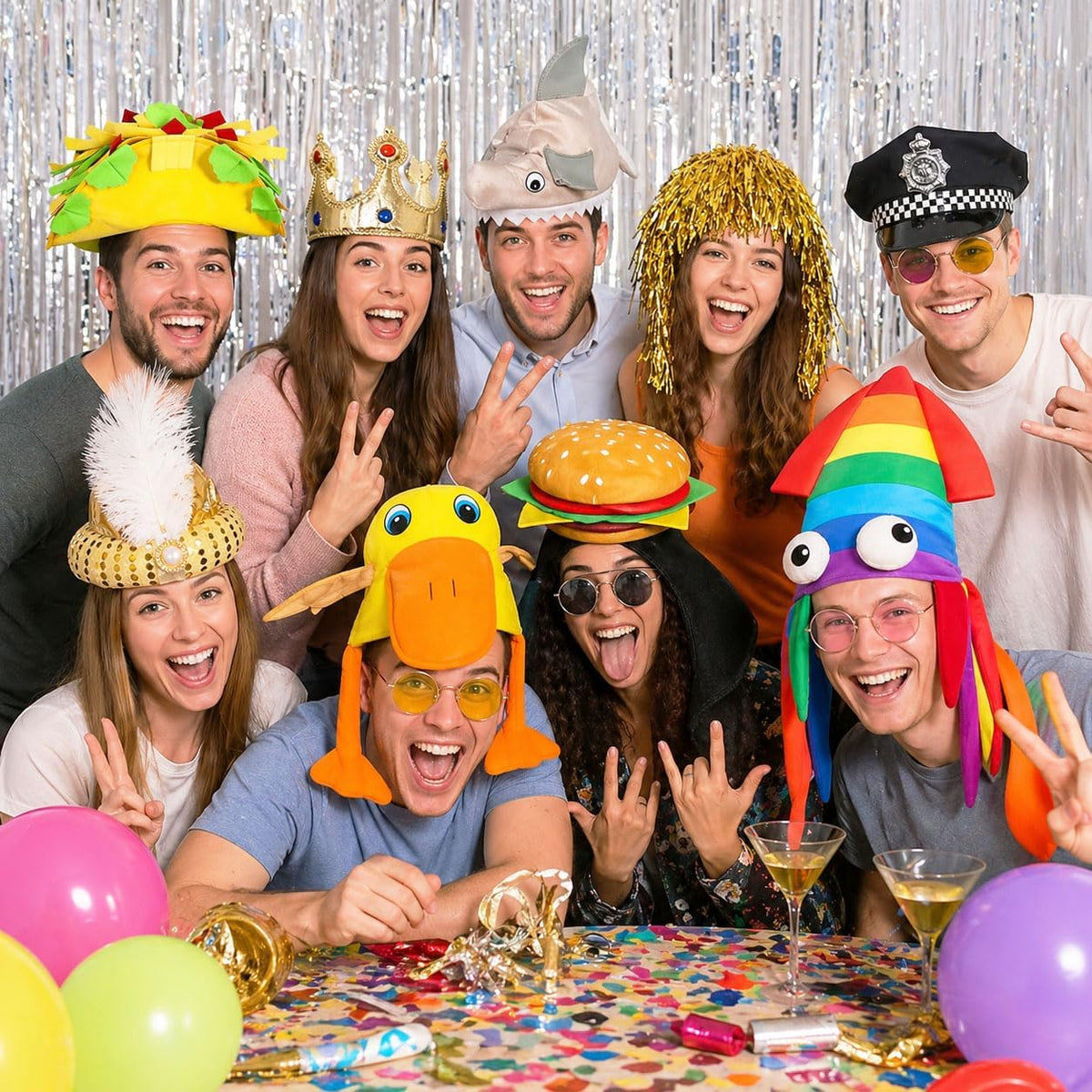 Funny Party Hats Bulk,Costume Crazy Hats for Adults, Photo Booth Props, Birth...