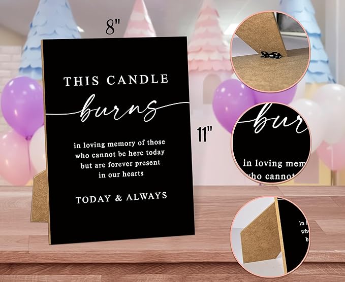 Funeral Sign, 8x11 Black Minimalist Style Loss of Loved One Memorial Sign, In Loving Memory Sign, Funeral Decorations, Wedding Table Decor, Memorial Gifts For Loss of Loved One, Bereavement Gifts -12