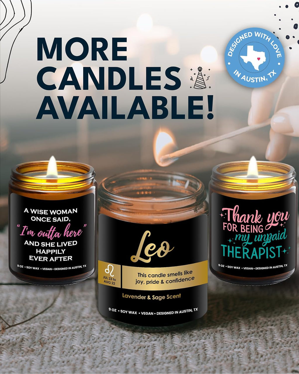 Leo Candle Zodiac, Thoughtful Astrology Gifts for Women & Men, Unique Leo Birthday Presents, Zodiac Sign Gifts for Astrology Lovers, Best Gift for Birthday, Christmas, Special Occasions, Gift Ready
