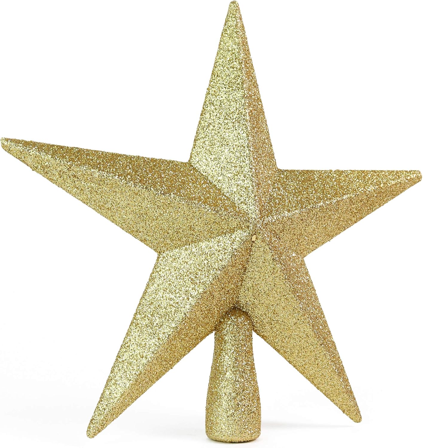 Ornativity Glitter Star Tree Topper - Christmas Gold Decorative Holiday Bethlehem Star Ornament