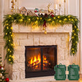 6ft artificial norfolk pine christmas garland, pre-lit 50, main product view