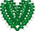 50pcs 2-1/2" Green Satin Ribbon Bows with Twist Ties for Gift Wrapping Packing Christmas Decoration (Green)