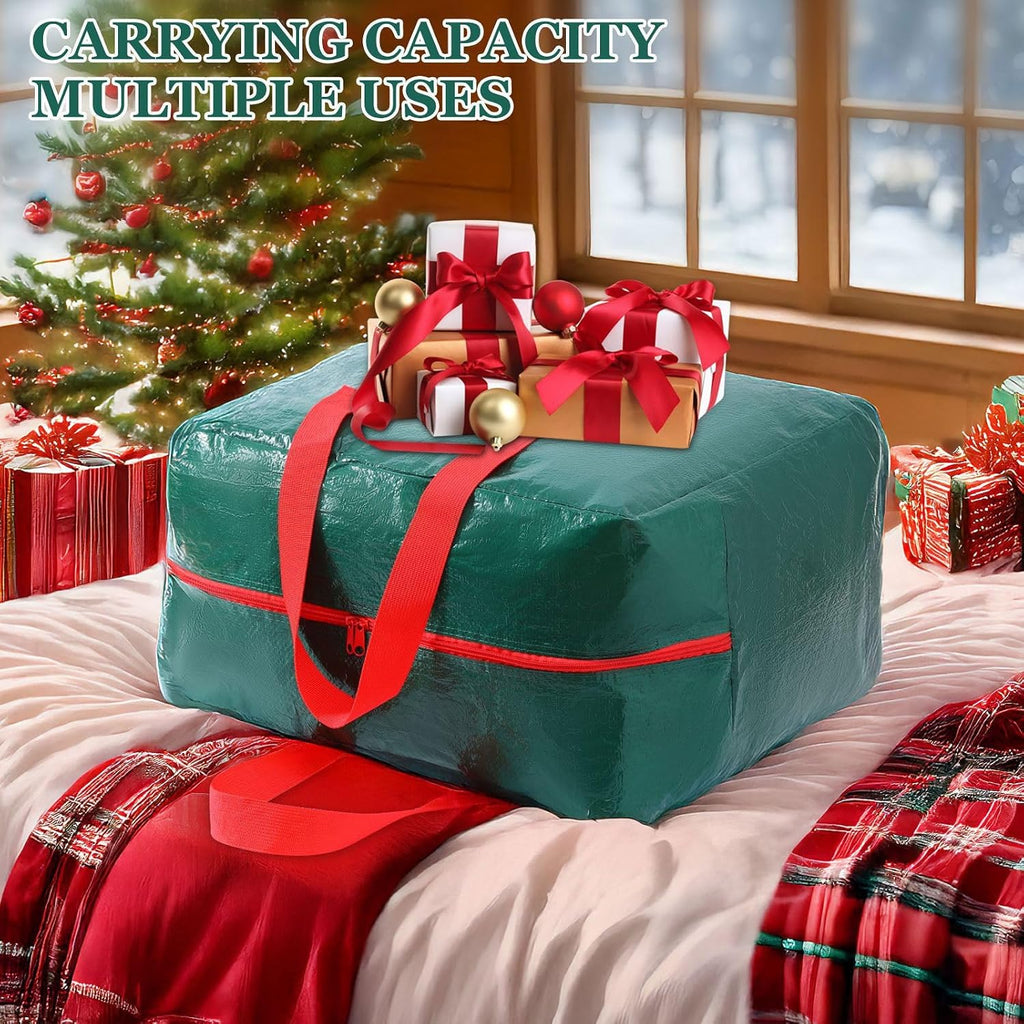 Christmas Storage Bag for Holiday Decorations Spacious Materials with Reinforced Handles Christmas Decoration Bag