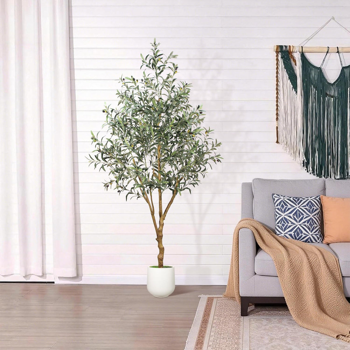 6ft olive trees artificial indoor - realistic artificial showing dimensions
