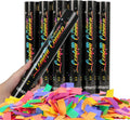 12in Confetti Cannons 6pk,LUMAFIZZ Multicolo Eco-Friendly Confetti Poppers | for Party，Birthday，Christmas Eve，Wedding，New Year Celebration