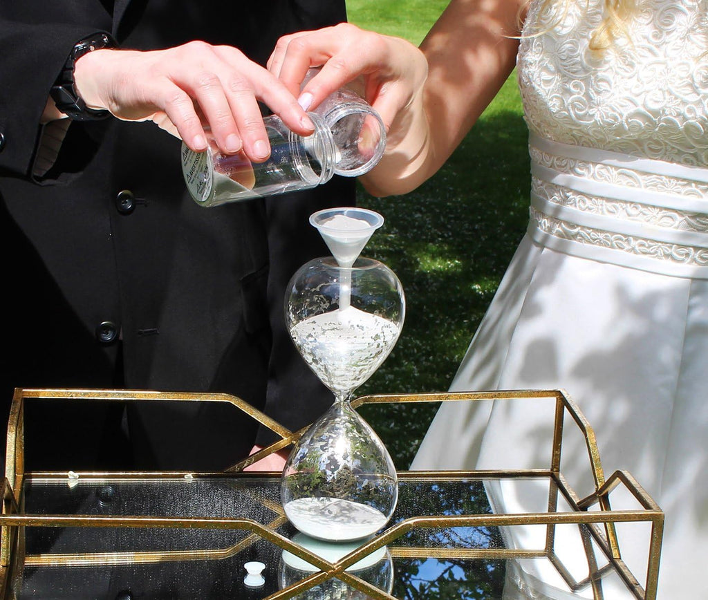 Lillian Rose Unity Sand Hour Glass, 8" x 3.25", Clear