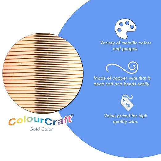 Beadalon ColourCraft Wire, 18 Gauge, Copper Color, 10 yd Spool