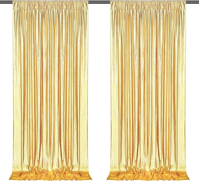 Gold Backdrop Background Party Decortaions - 9.6x8FT Sequin Backdrop Curtains for Hallowee Christmas Graduation Birthday Decor