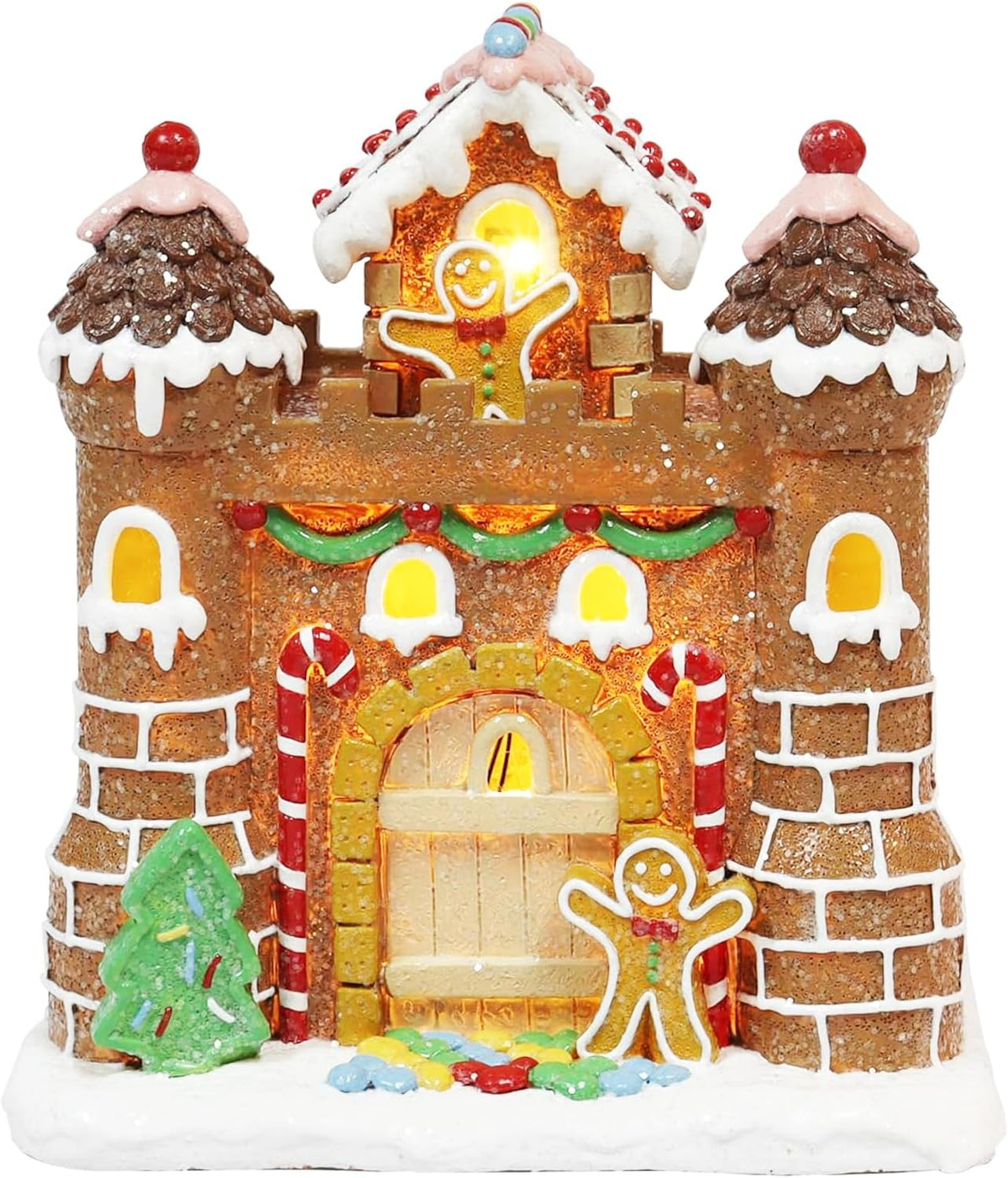 moments in time light up gingerbread castle 8.3”h, main product view