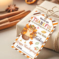 50 PCS Fall Gift Tags Thanksgiving Gift Tags with String, 2.1" x 3.5" Thanksgiving Design Present Label for Present Bags, Fall Party Favor Decorations, 4 Styles - A01