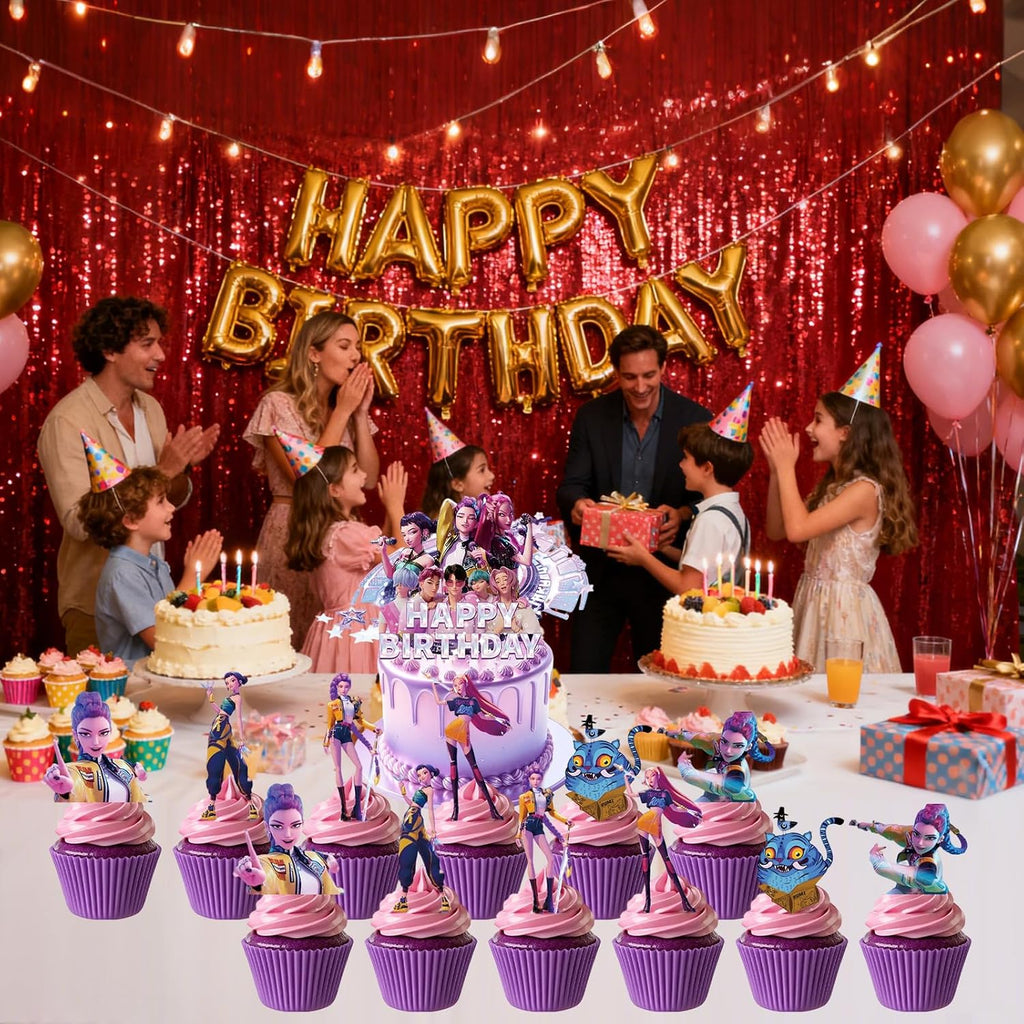 25 Pcs Cartoon Cake Decorations, Cute Happy Birthday Cake Toppers, Perfect for Theme Parties, Birthday Celebrations, and Holiday Festivities