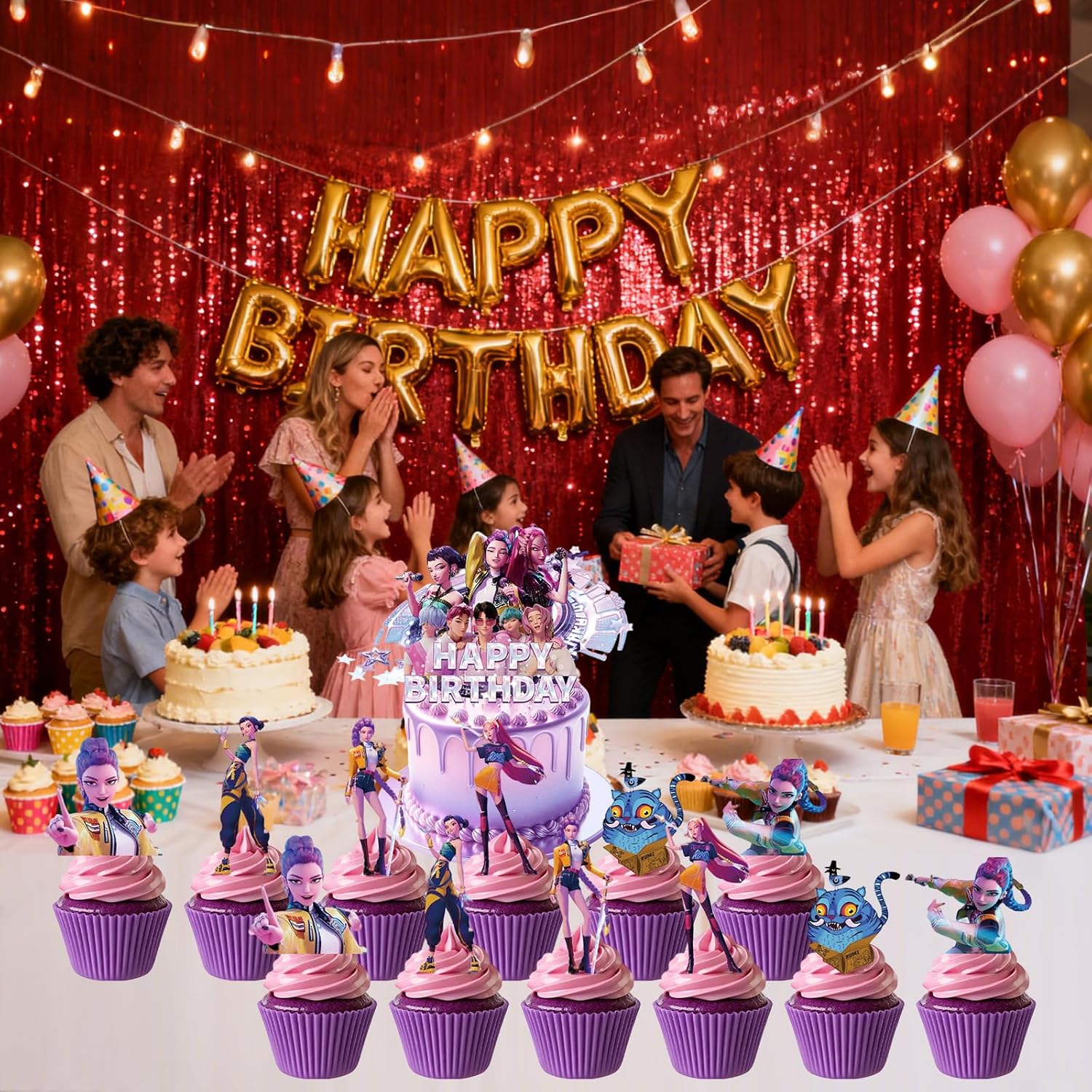 25 Pcs Cartoon Cake Decorations, Cute Happy Birthday Cake Toppers, Perfect for Theme Parties, Birthday Celebrations, and Holiday Festivities