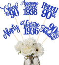 12 Pack Happy 90th Birthday Centerpiece Sticks Glitter Straight Outta 1936 Sixteen 90 Years Old Awesome Since 1936 Table Flower Centerpiece Sticks for 90 Fabulous Theme Party Supplies Blue