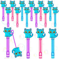 RoundFunny 24 Pcs Blue Cat Mini Bubble Wands Party Supplies Favors Decorations Kawaii Bubbles Sticks Wands for Fan Meeting Anime Theme Birthday Party Goodie Gift Bag Outdoor Activity
