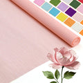 Jmuiiu Light Champagne Crepe Paper, 16.9 Inch Wide 7.9ft Long Crepe Paper for Flower Making, Valentine's Day, Wedding Ceremony, DIY Craft Birthday Halloween Party and Large Festival Decoration