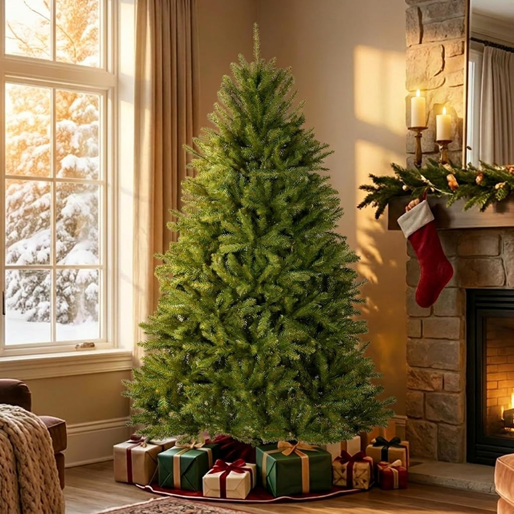 national tree company 6ft unlit dunhill fir artificial shown in use