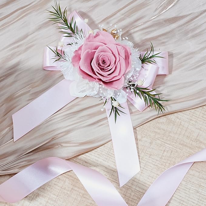 LaRibbons Light Pink Satin Ribbon 1 Inch 50 Yards Luxury Double Faced Pink Silk Ribbon for Gift Wrapping Flower Bouquet Crafts Wedding BabyShower Decoration