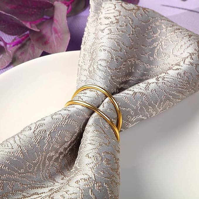 Gold Napkin Rings - 36 PCS Metal Spiral Napkin Rings(Spiral) Napkin Holders Buckles for Family Dinner, Wedding, Party,Table Decorations