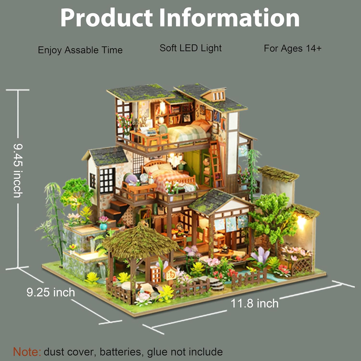 isseve miniature house kit, tiny house building kit shown in use