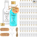 OurWarm 50 Pack Mini Liquor Bottles, 1.7oz/50ml Mini Shot Bottles with Gold Screw Caps Funnels Tags & Twines, Empty Wine Bottles for Juice Alcohol Homemade Liquor Birthday Wedding DIY Party Favors