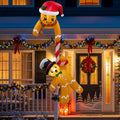 ourwarm 7ft christmas inflatable outdoor decoration, climbing gingerbread, main product view