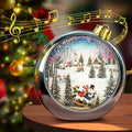 Large Christmas Snowman Snow Globe Light up Lantern with 8 Songs, 8.7" Silver Big Christmas Snow Globes for Kids Adults, 6H Timer & Dual Power, Snowglobes Christmas Decorations Indoor Gifts for Women