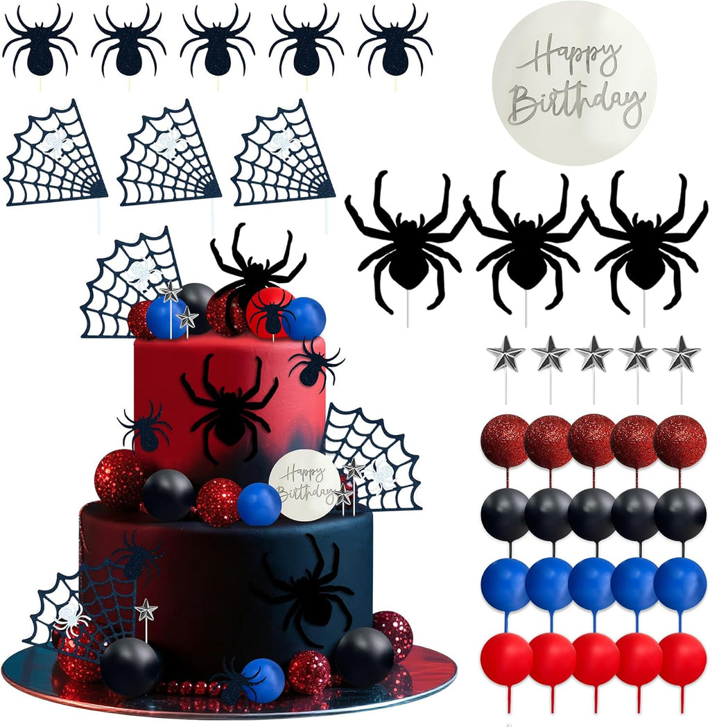 Spider Cake Topper Spider Web Cake Decoration