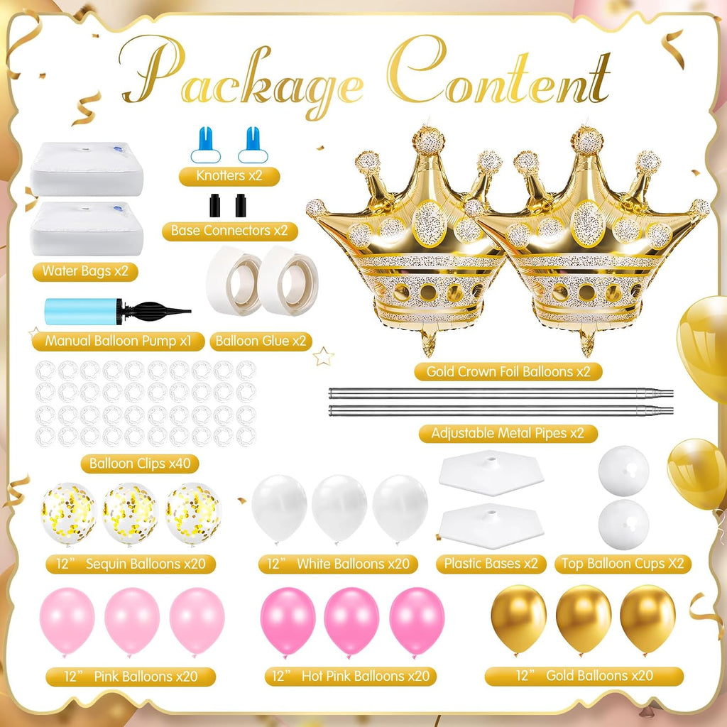 kasyat 2 sets princess party balloon column stand, close-up detail