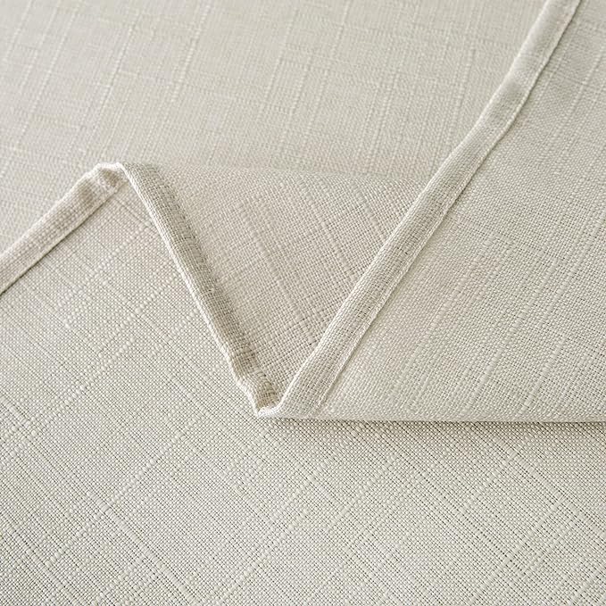NLMUVW Linen Tablecloth for Rectangle Tables 108 Inch Linen Textured Table Cloth 6 FT Water Resistant Farmhouse Table Cover for Kitchen Dining Party, 54 x 108 Inch