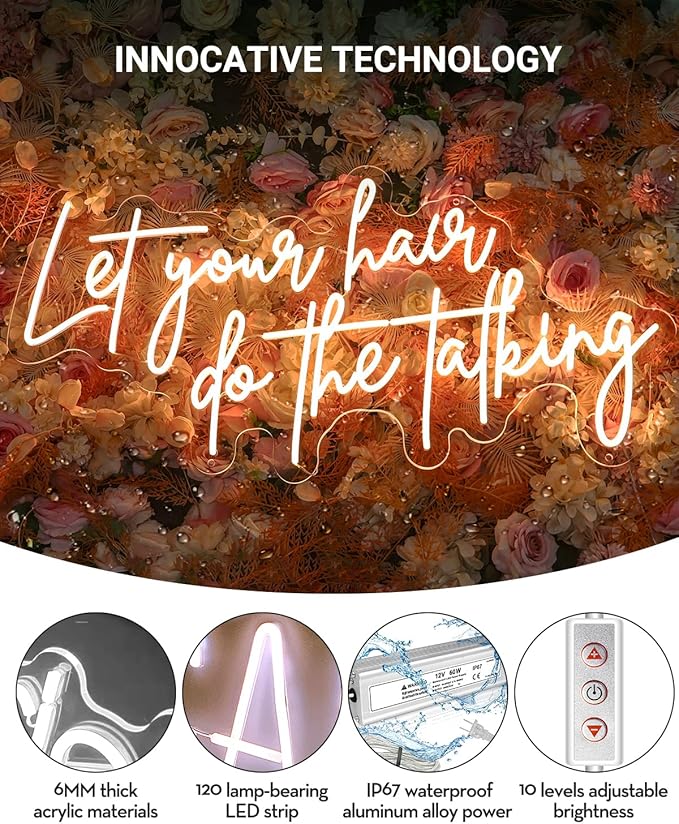 Large Outdoor Waterproof Custom Neon Sign, Personalized Outdoor Led Sign with Remote for outside, Professional Waterproof IP65 Neon Light for Pool Patio Backyard Restaurant Shop Beauty Salon