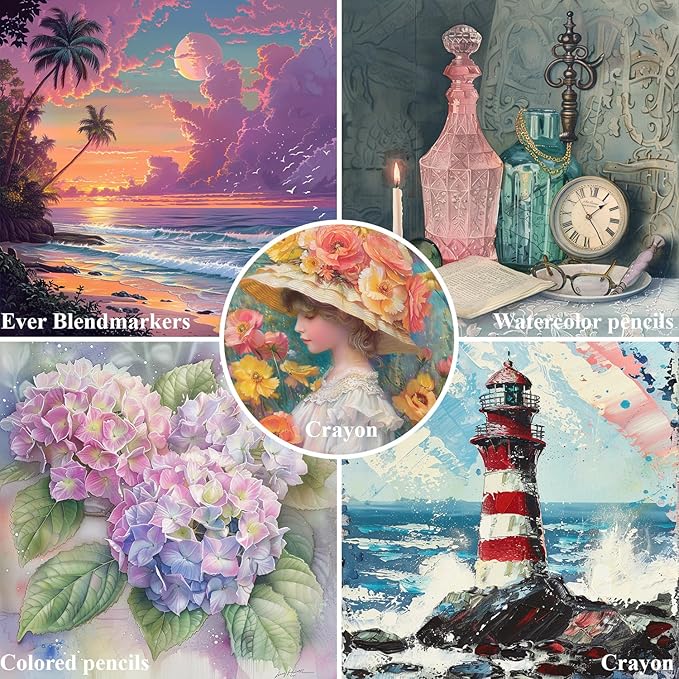 Watercolor Sketchbook 10"x12", 32 Sheets (64 Pages) Water Color Paper, 140lb/300gsm Watercolor Paper, Spiral Hardcover Watercolor Notebook for Painting, Water Color Sketch Books for Teens & Adults.