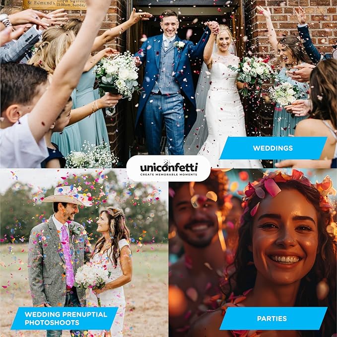 Dried Flower White Straw Daisy Biodegradable Confetti - Real Flower Petals for Weddings, Flower Girl Toss, Wedding Send Off Ideas, Party Table Decoration | Boxed - 8oz (0.5lbs)