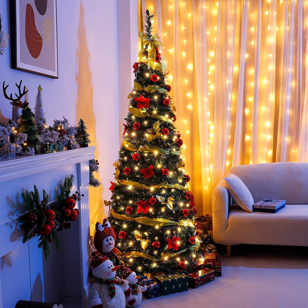 decoway pre lit christmas tree: pop up 6, package contents